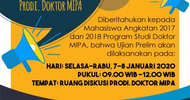 Ujian Prelim Doktor MIPA